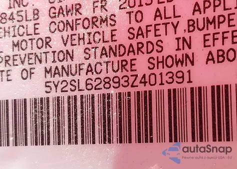 2003 Pontiac Vibe from USA, damaged, VIN 5Y2SL62893Z401391